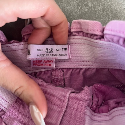 Zara kids denim skirt like new, purple, size 4-5