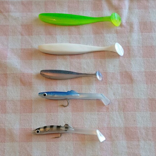 Silicone artificial lures new, 8 pcs, spinning