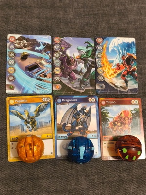 Bakugan σετ με κάρτες και μαγνητικές κάρτες σαν καινούργιο