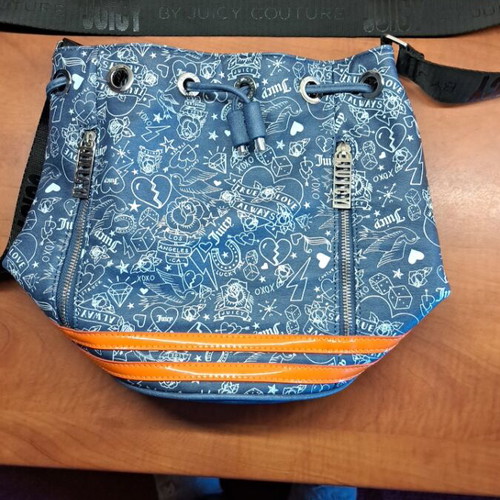 Juicy Couture crossbody bag like new, blue and orange