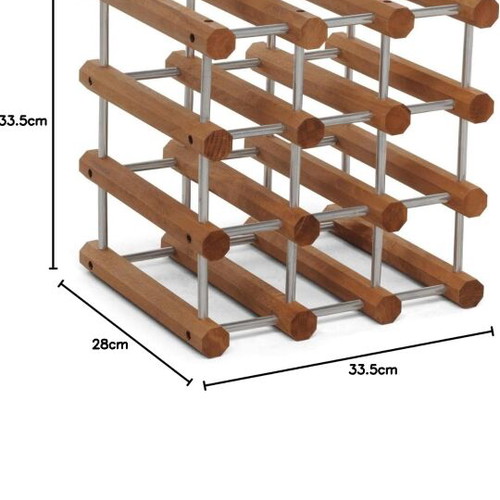 Wine bottle rack made of solid walnut wood, like new, 12 bottles