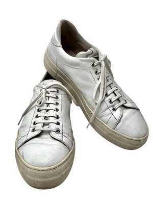 Philipp Plein white leather trainers used, size 45