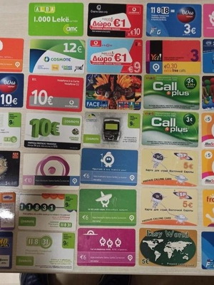 Πακέτο ελληνικές τηλεκάρτες μεταχειρισμένες, 34 χρονοκάρτες