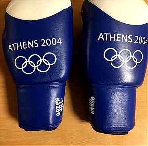 Ολυμπιακοί Αγώνες Αθήνα 2004. ΕΠΙΣΗΜΑ Γάντια Πυγμαχίας.  Γάντια μποξ (GREEN HILL)