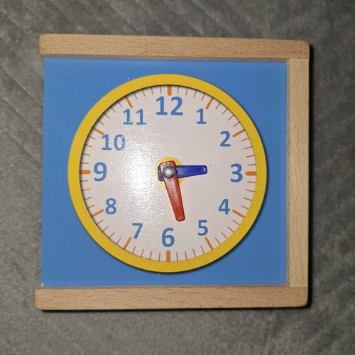 Wooden educational toys like new for learning time and math