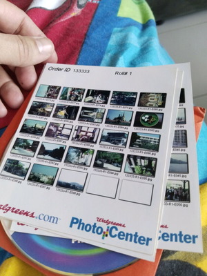 Photographic CDs used, set of three with photos