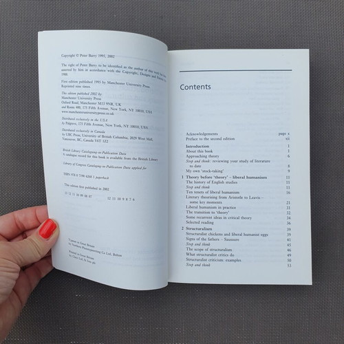 Beginning Theory Second Edition by Peter Barry, literary and cultural theory book
