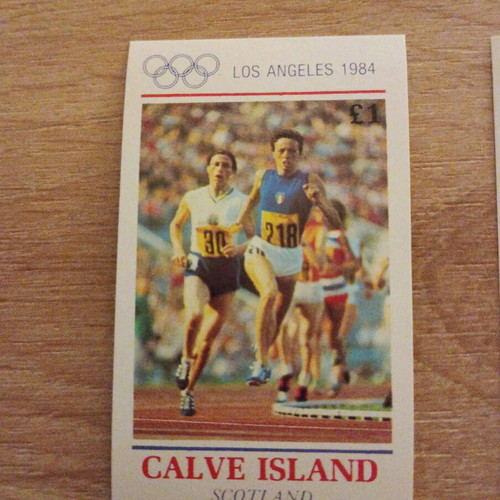 Collectible Fuje Stamps from Scotland and Ajman Olympic Munich 72 and Los Angeles 84 new