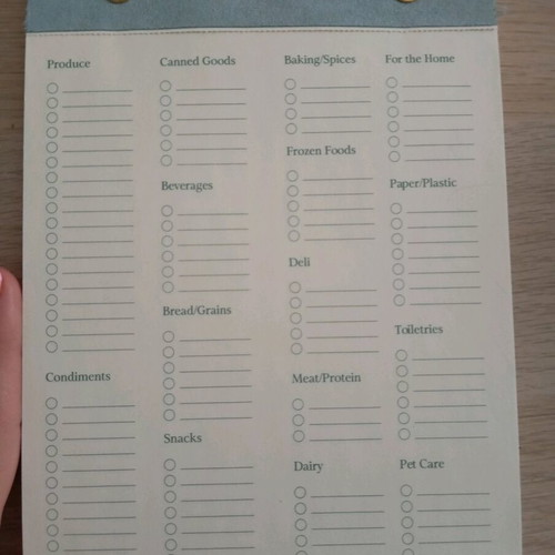Tiger grocery list notebook new with English categories