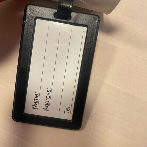 Luggage tag colorful new with address label