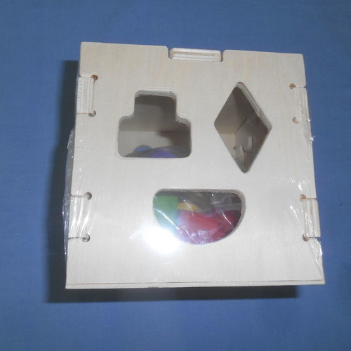 Wooden cube new, sealed packaging