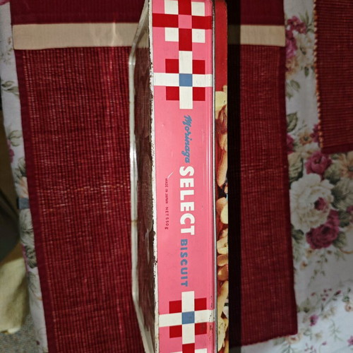 Morinaga Select Biscuit metal biscuit tin vintage used