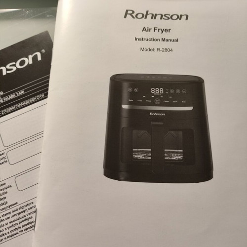 Rohnson Air Fryer Model R-2804 Like New, 6L Capacity