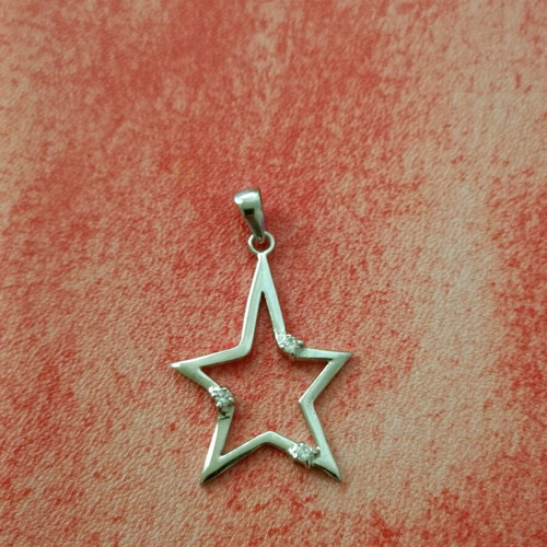 Star motif silver 925 with zircon new