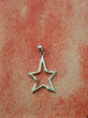 Star motif silver 925 with zircon new