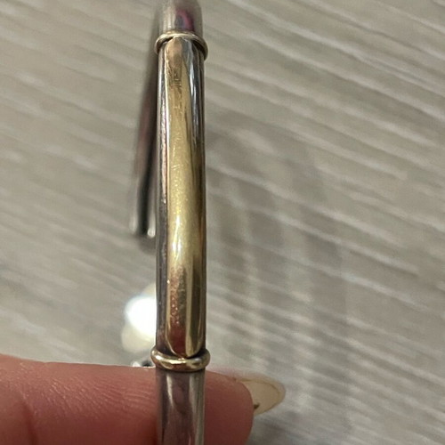 Silver-gold 925 and 585 bracelet used with gold part
