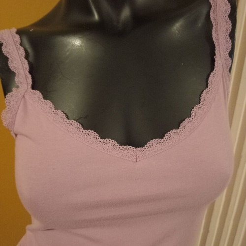 Marks and Spencer sleeveless top with elastic lace, light lilac