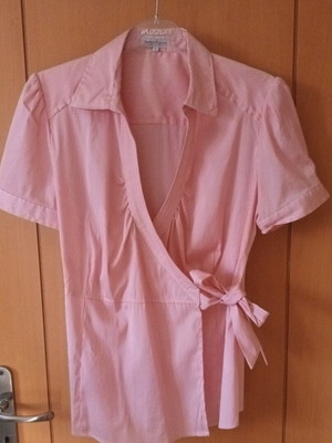 Artisti Italiani pink wrap shirt like new, size S