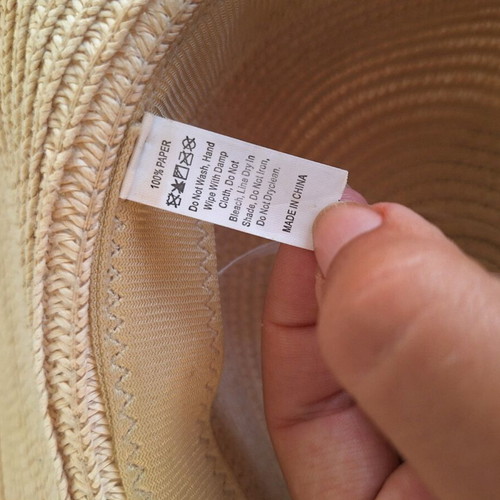 Beige women's hat used, size 57-58 large