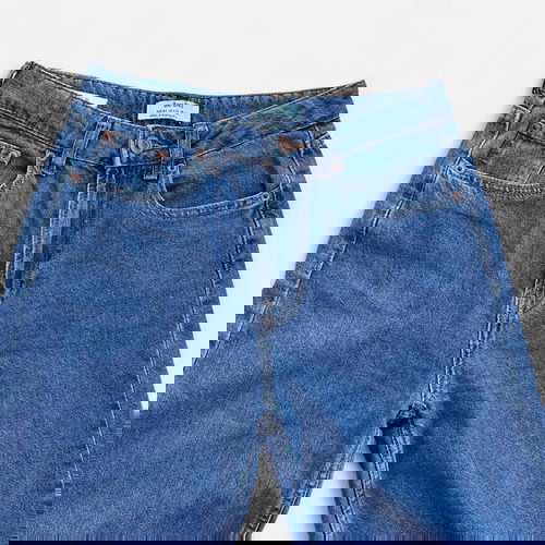 High-waisted wide leg jeans Bershka like new, size 34, blue