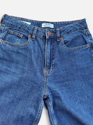 High-waisted wide leg jeans Bershka like new, size 34, blue