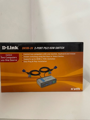 D-Link KVM διακόπτης με συνδέσεις VGA, USB και PS/2