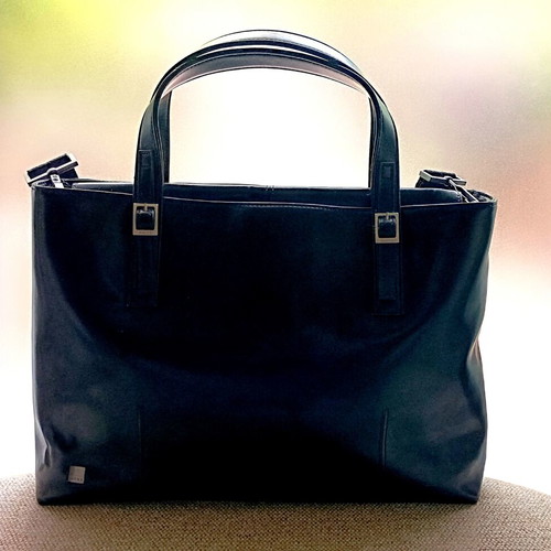 Mexx square tote bag black used, eco-leather