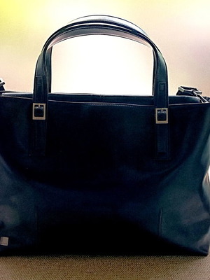 Mexx square tote bag black used, eco-leather