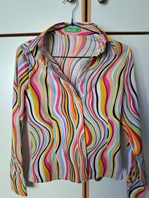Vintage colorful Last girl shirt new, size M