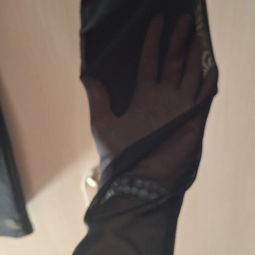 Sports leggings with transparent details, black, size medium, like new