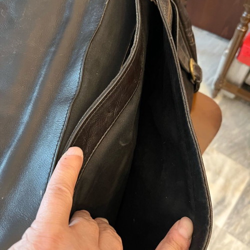 Leather briefcase black like new