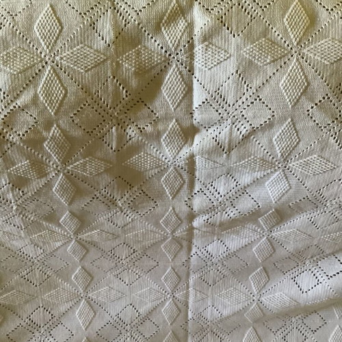 Handmade crocheted blanket, cotton yarn, 200x223 cm