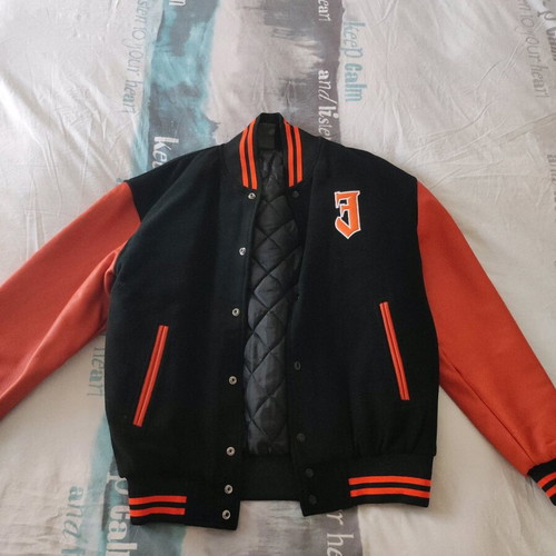 Jagermeister college jacket new with leather sleeves