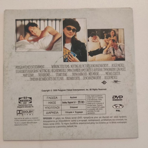 Notting Hill DVD new with subtitles