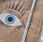 Handheld bag new with painting, beige