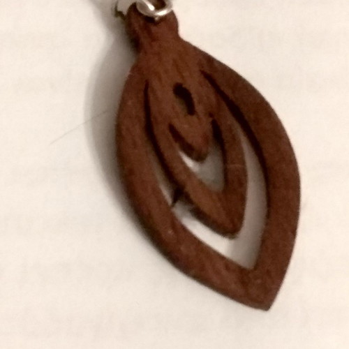 Earrings handmade from natural walnut wood with hypoallergenic clasp new