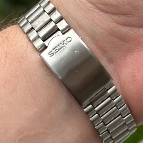 Seiko 5 Men's Used Steel Automatic Watch Blue