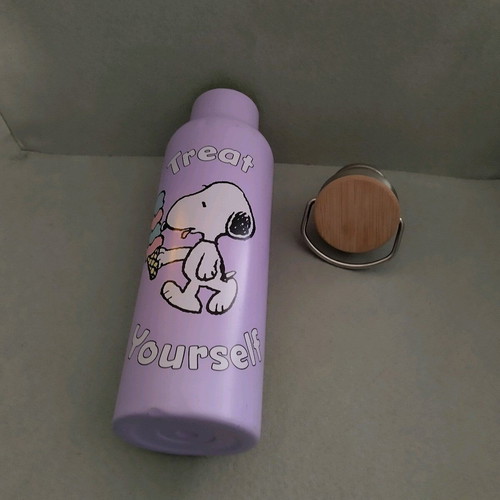 Children's thermos used, stainless steel, Snoopy