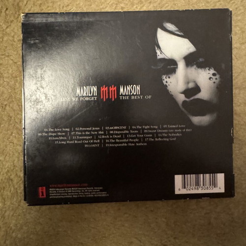 Marilyn Manson The Lest We Forget The Best Of CD like new
