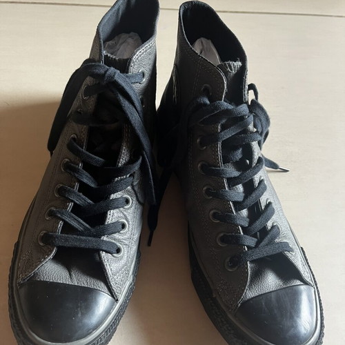 Converse leather shoes, black and grey, size 40