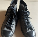 Converse leather shoes, black and grey, size 40