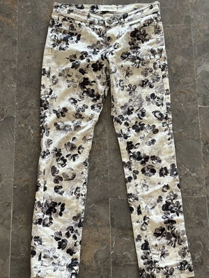 Denim floral print skinny παντελόνι Weekend Max Mara low rise, σαν καινούργιο