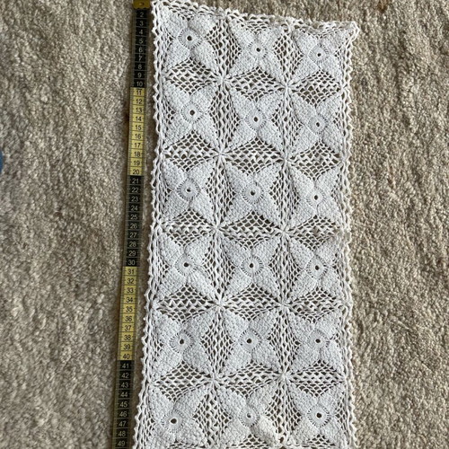 Handmade vintage rectangular doily like new