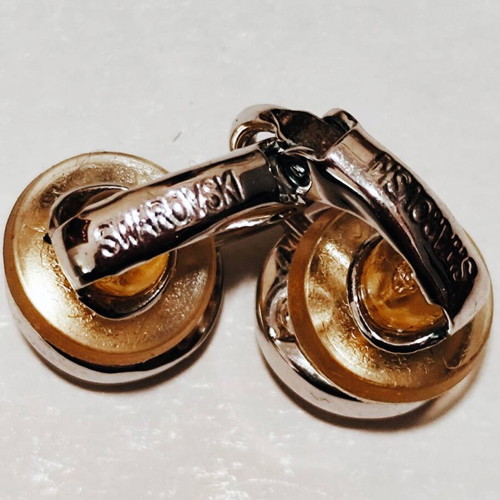 Swarovski clip earrings silver like new