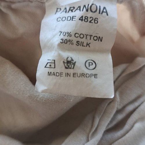 Paranoia Beige Pants Cotton and Silk Size L like new