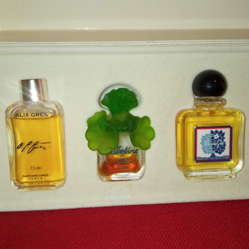 Parfums Grès Paris vintage complete set of 5 miniatures used