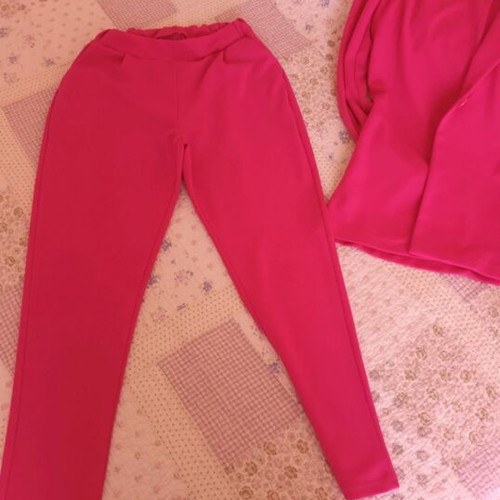 Summer set fuchsia pants and jacket like new