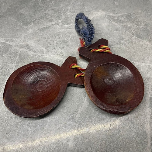 Hand-Painted Wooden Castanets Fiesta Brava used