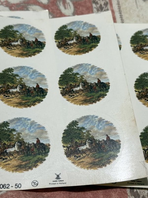 Lithographs used, set of 3