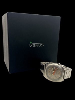 Venus αυτόματο vintage 1970s σαν καινούργιο, ανδρικό, ασημί